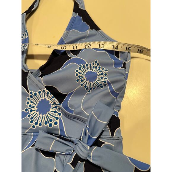 Draper James RSVP Large Boho Cottage Femme Retro Modest Halter Neck Swimsuit - Picture 7 of 9